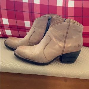 Born tan leather booties